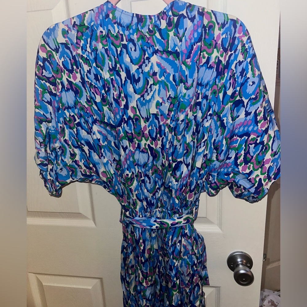 Vibrant Blue Patterned romper - Picture 5 of 5